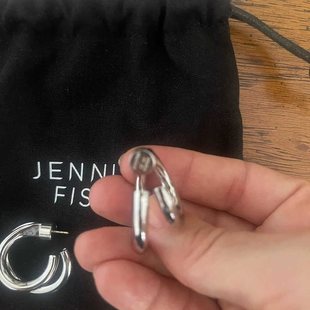 Jennifer Fisher 1” Double Lilly Mini Hoop Earrings - Picture 3 of 4